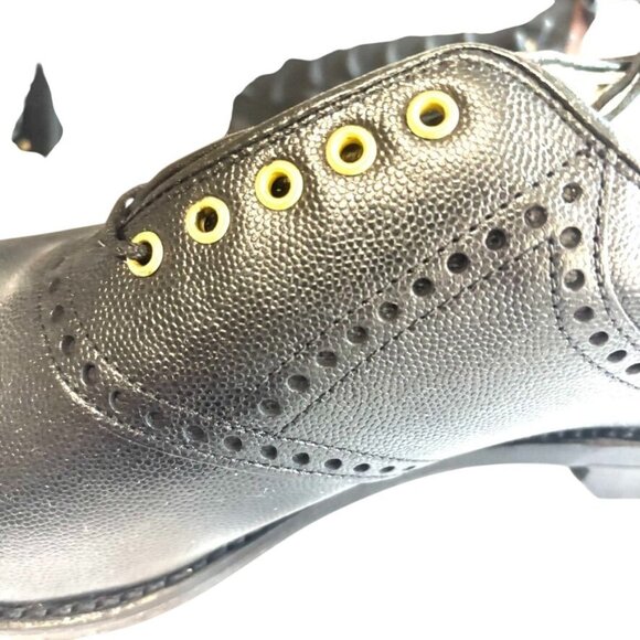 FootJoy Mens Dry Premiere Golf Shoes Size 10.5D Black Calfskin Leather Waterproo - Picture 3 of 6